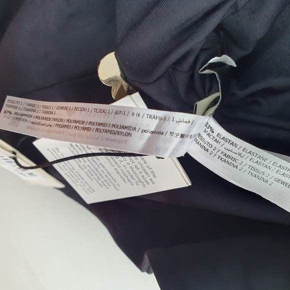 TWINSET NWT‎ Halter Top One-Piece Swimsuit Gold/Black B Cup Women's Size M - Picture 12 of 13